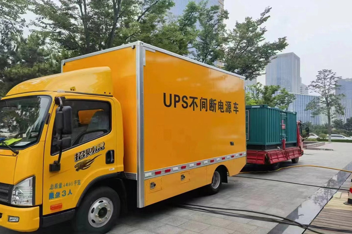 清远发电机租赁施工现场