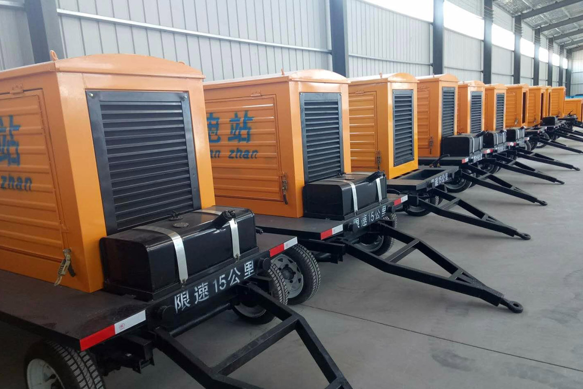 清远发电机租赁施工现场